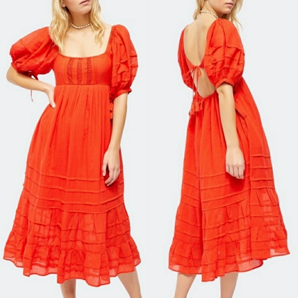 FREE PEOPLE Lets Be Friends Midi Dress Gown